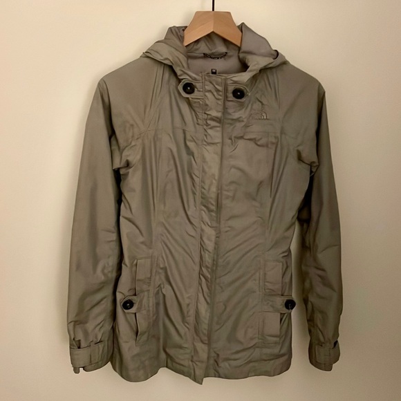 North Face women’s rain jacket. XS. Gray - Picture 3 of 5